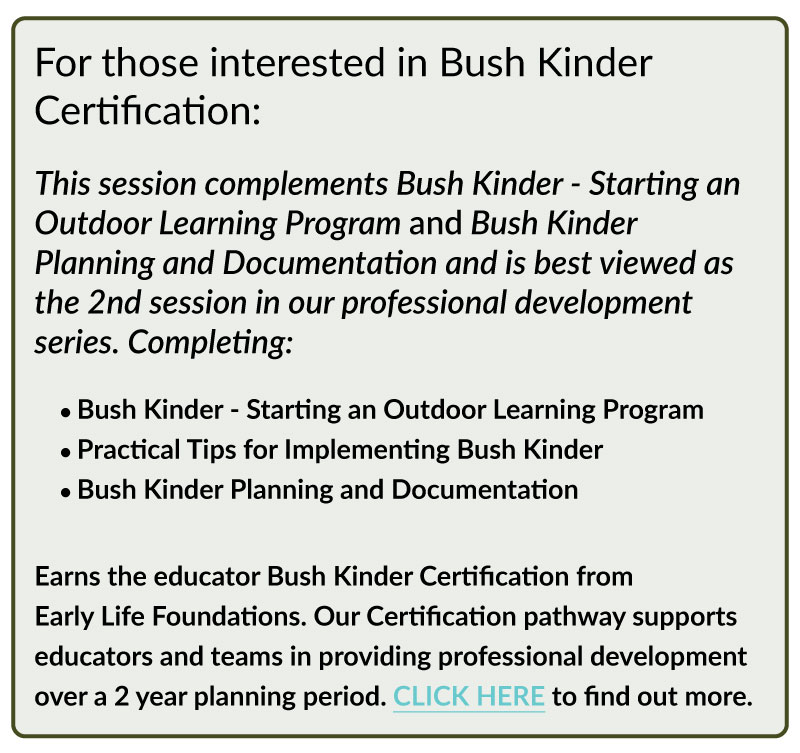 Bush Kinder certification